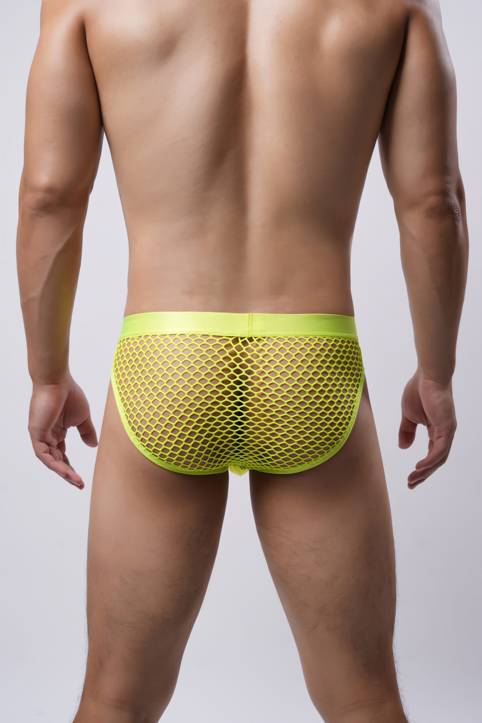 Mesh Briefs with Sheer Pouch ā Series Overview- Chartreuse / Lime-Green-Yellow - Image 7