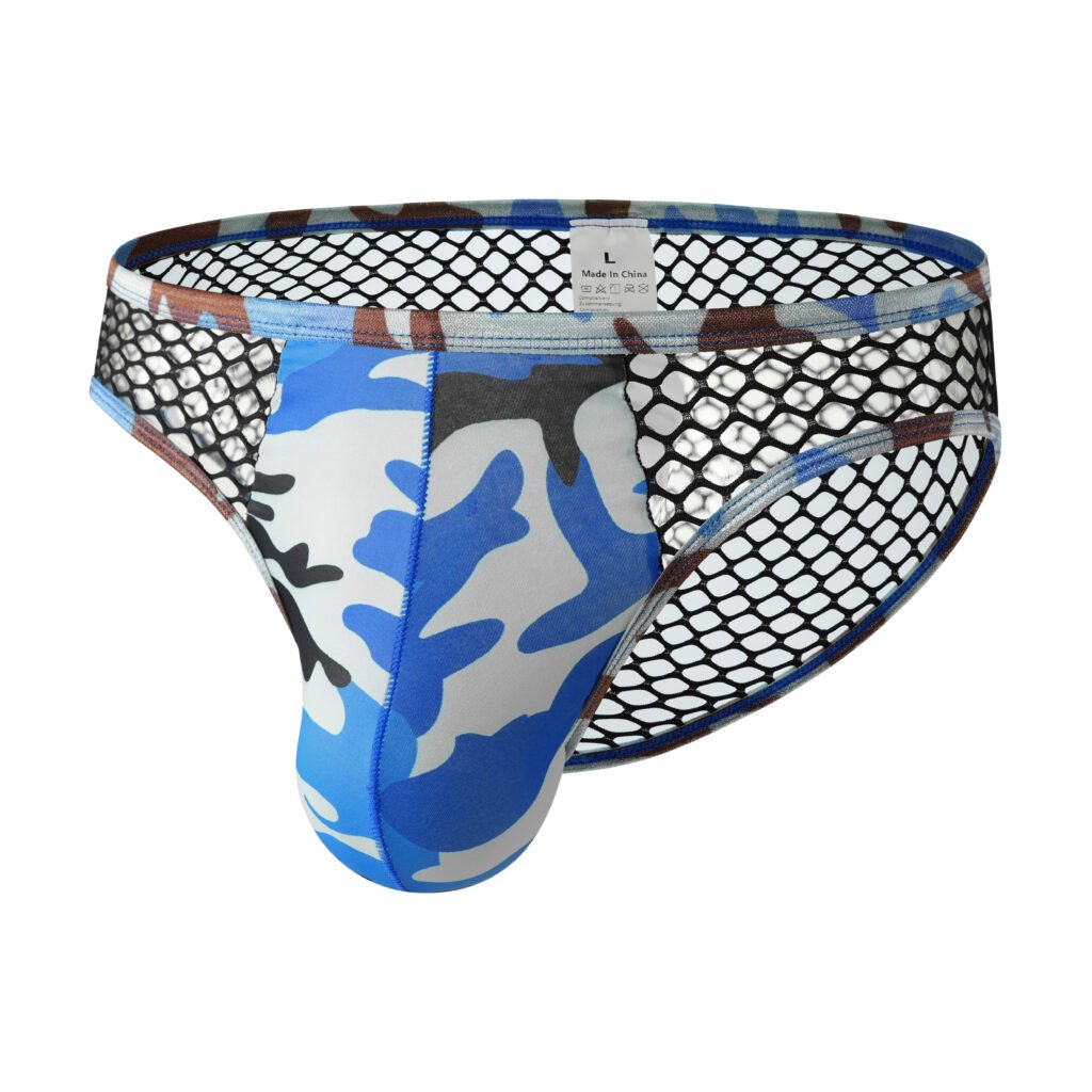 Black Mesh Brief Series (Camouflage Navy)