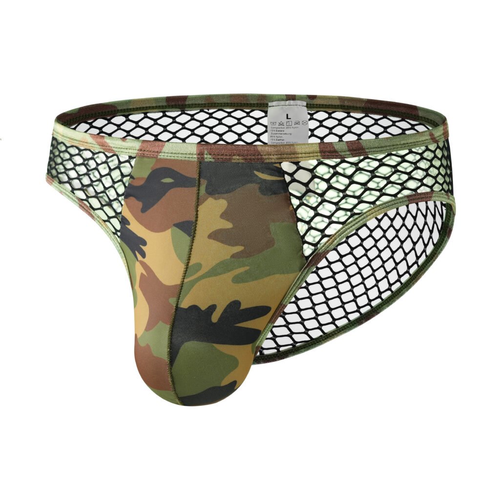 Black Mesh Brief Series (Camouflage Green)