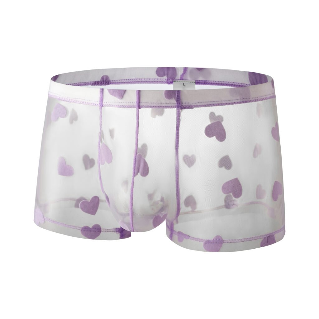 Mesh Boxer Shorts Series (Purple Heart Design)
