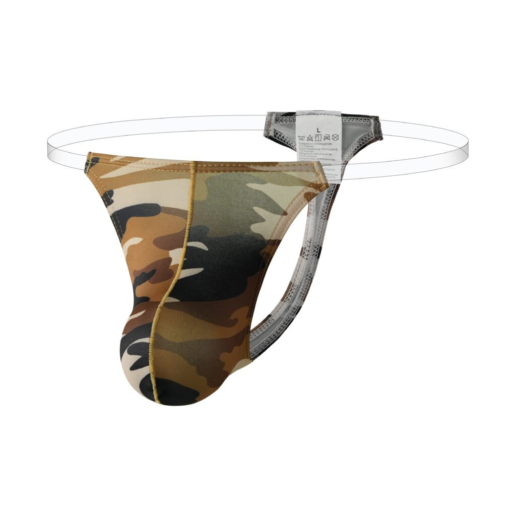 Transparent Waistband Thong Series (Desert Yellow Camouflage)