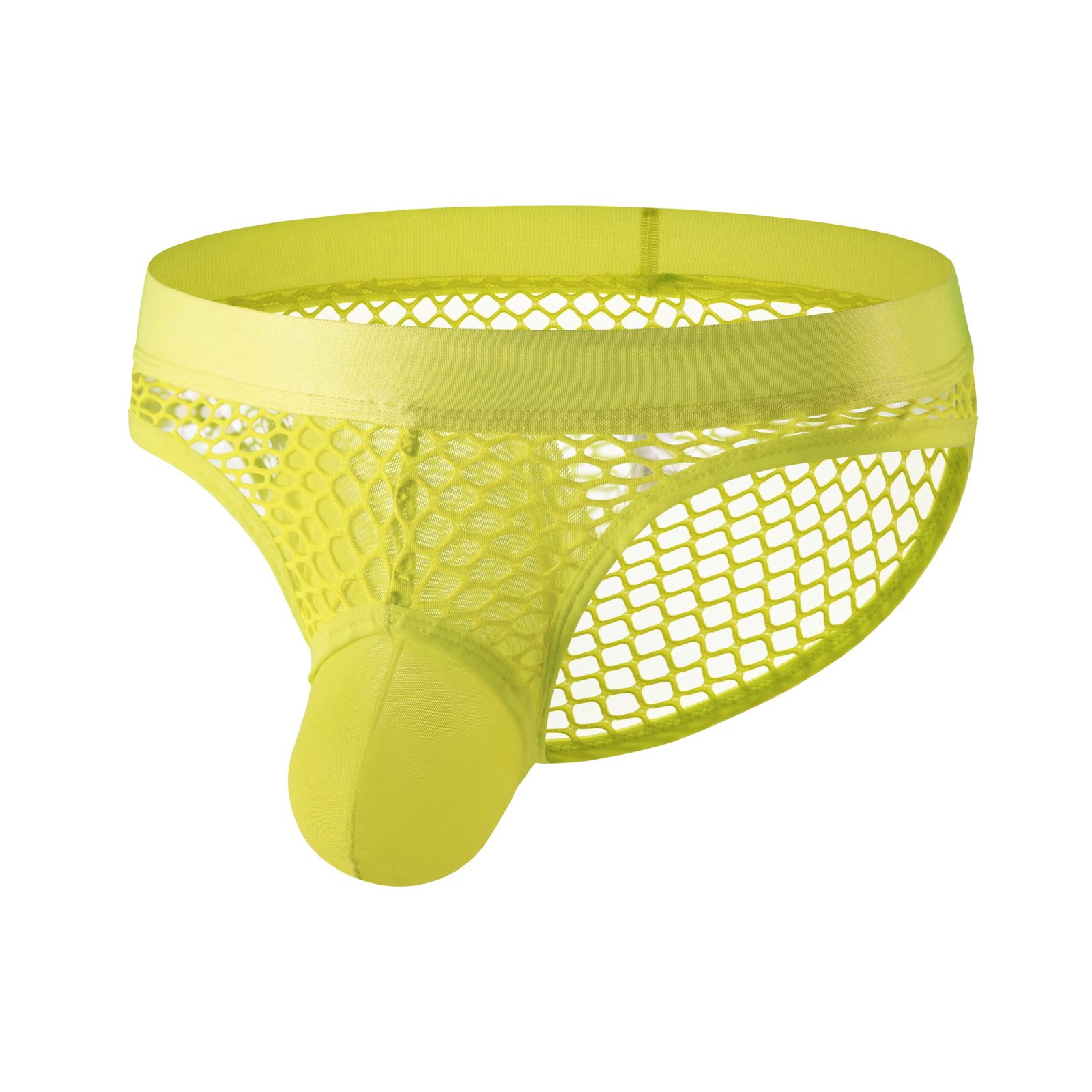 Mesh Briefs with Sheer Pouch ā Series Overview- Chartreuse / Lime-Green-Yellow