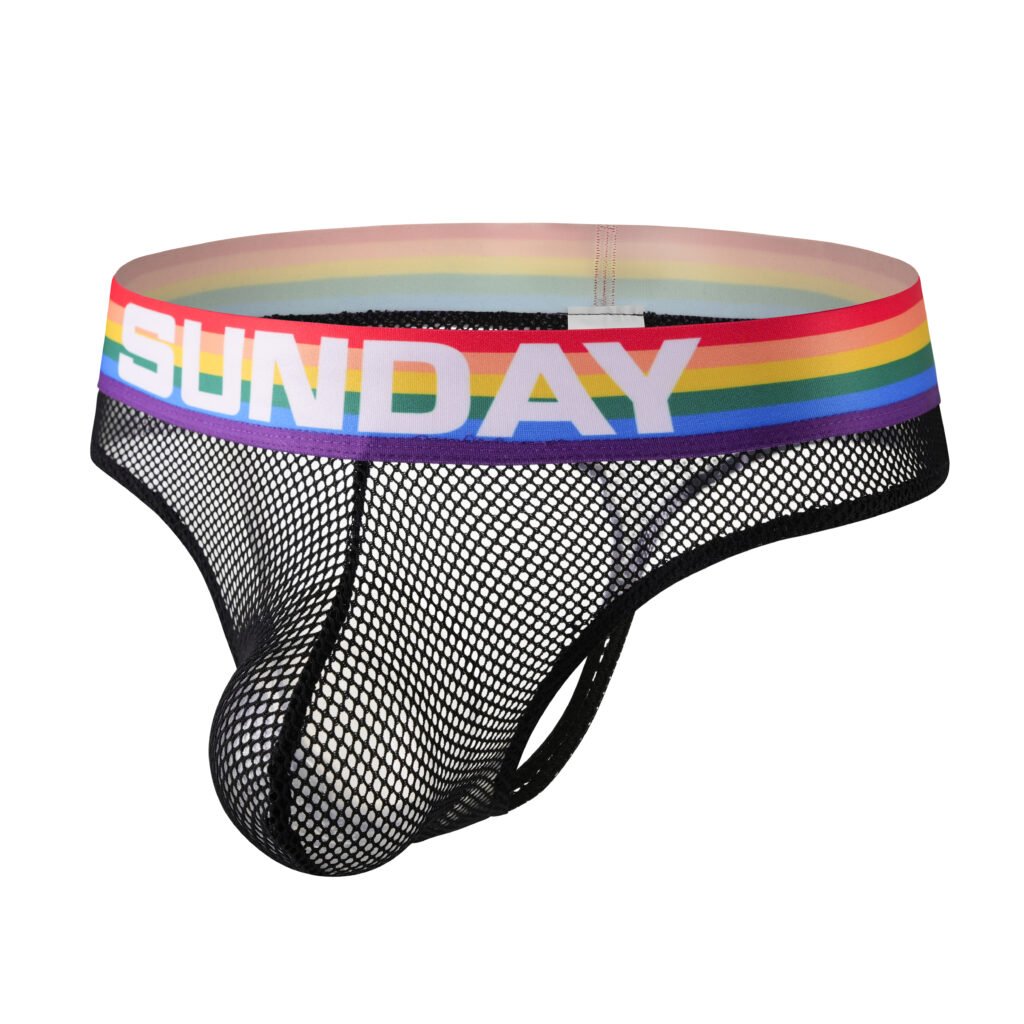 Mesh Wide-Band Thong Series— Black