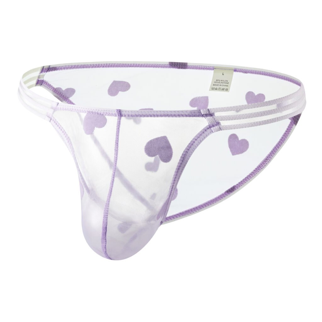 Mesh Brief — Heart Logo Series: No. 7 — Purple + Red Heart