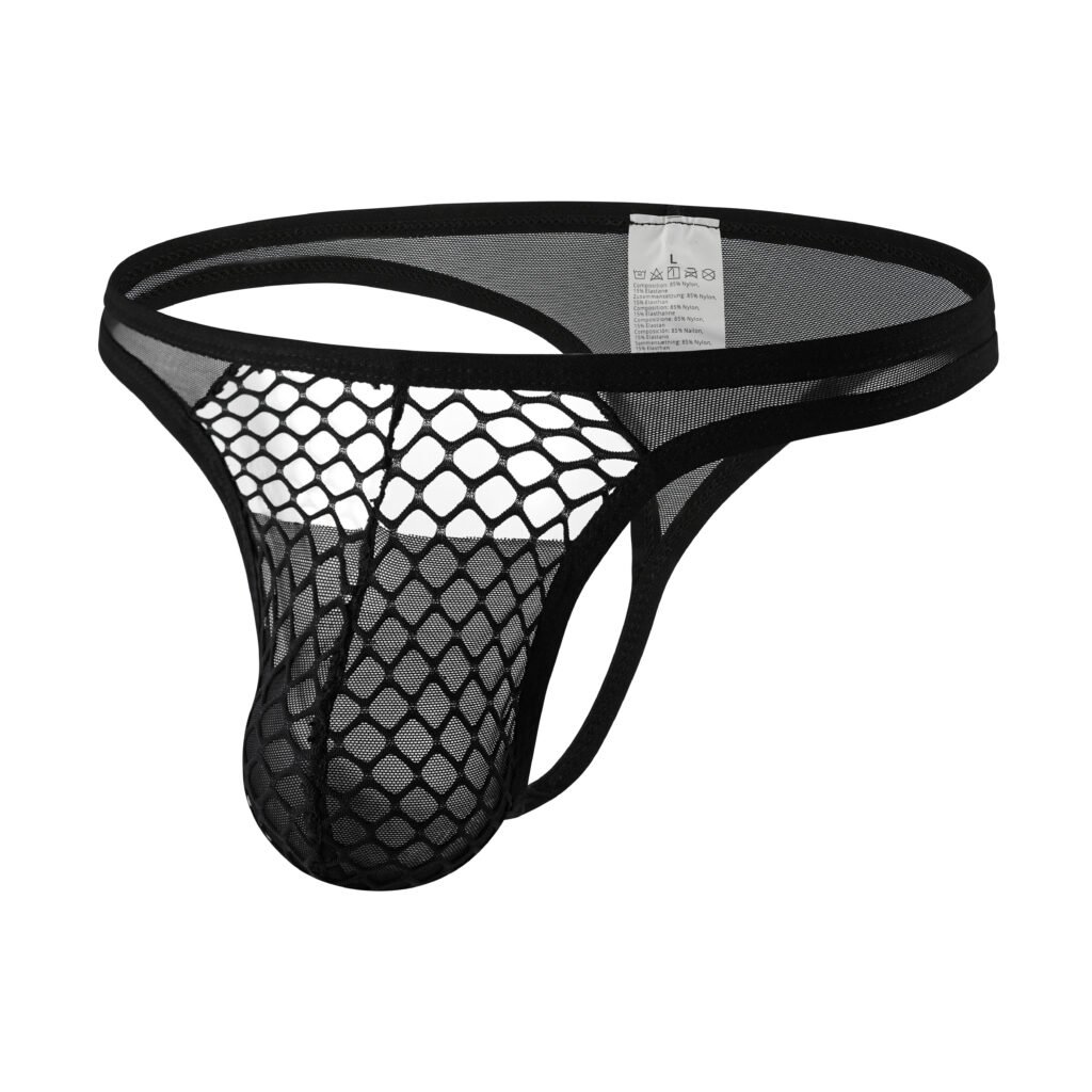 Mesh/Net Thong Series — Black