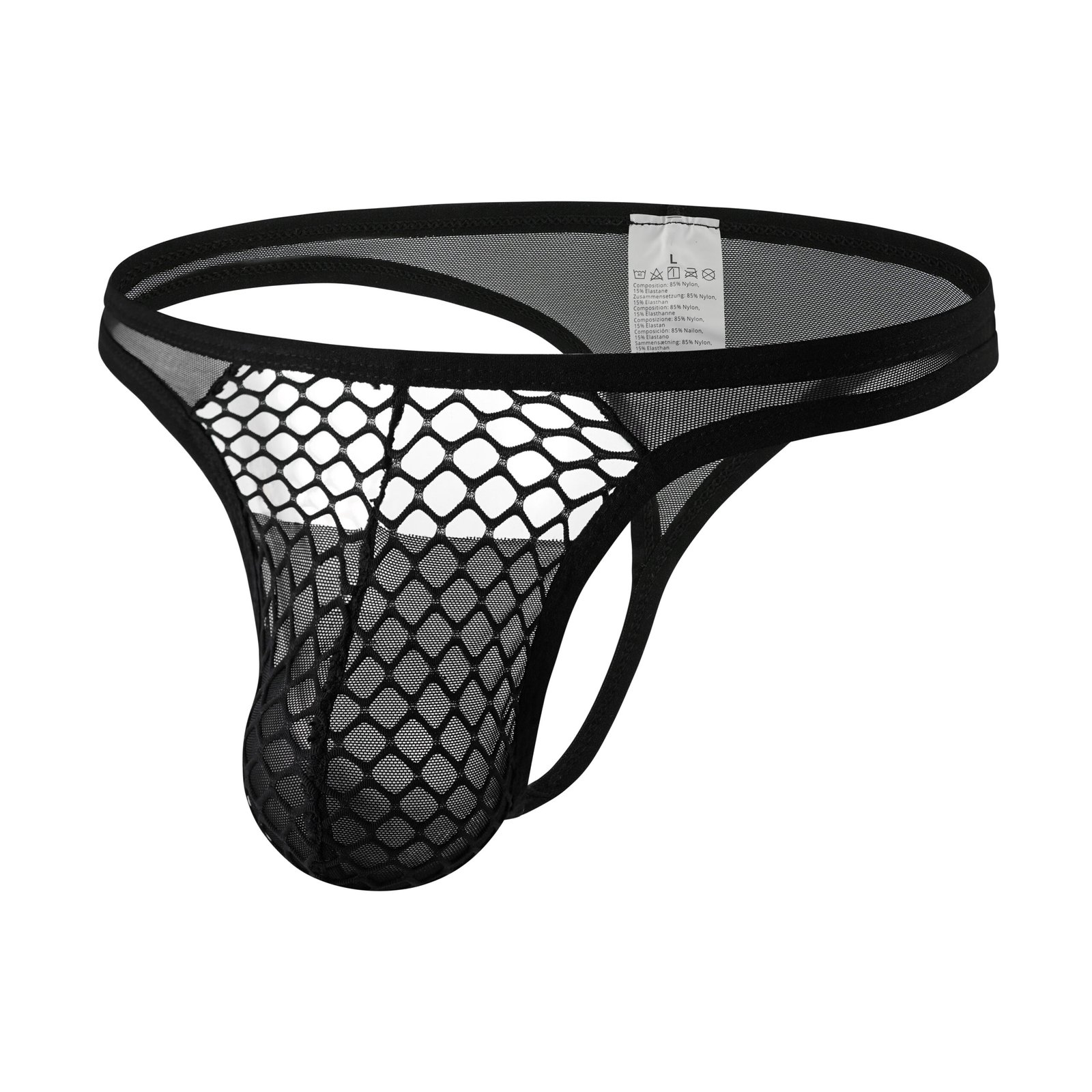 Mesh/Net Thong Series — Black
