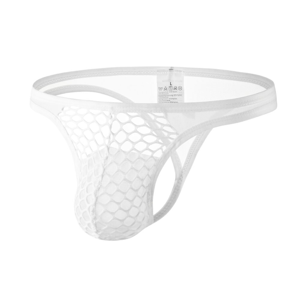 Mesh/Net Thong Series — White